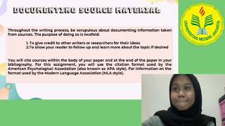 WRITING A RESEARCH PAPER ; CREATING A ROUGH DRAFT FOR A RESEARCH PAPER