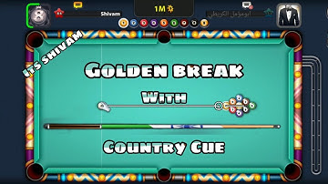 GOLDEN BREAK WITH COUNTRY CUE || ONE SHOT WIN || 9 BALL POOL !!! ❤️🎱