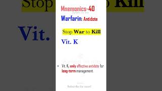 Warfarin antidote Vit.K, FFP, PCC Mnemonics #usmle #usmlestep1 #mbbs #neetpg #next #medstudent #neet