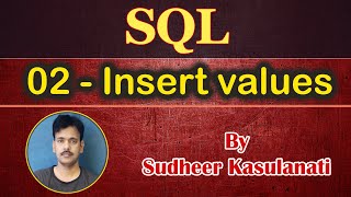 SQL 02 - insert values into table