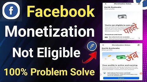 Facebook Page Monetization Not Eligible Problem || how to fixed facebook monetization not eligible