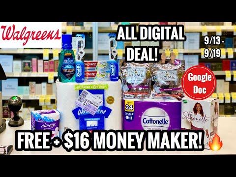 Walgreens #Winning | FREE + $16 Money Maker 🔥| Smooth & EASY | ALL DIGITAL COUPONS 🙌🏽 | 9/13 – 9/19