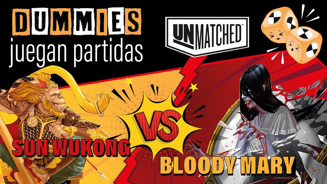 Unmatched Juego de Mesa 🐒👑 PARTIDA 👧🪞 SUN WUKONG VS BLOODY MARY