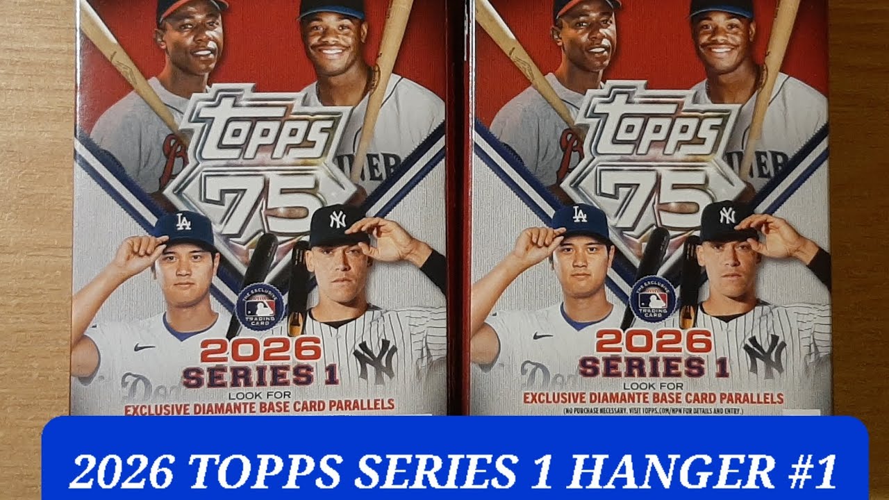 FIRST LOOK AT 2026 TOPPS SERIES 1. 2 DIAMANTE PARALLELS IN EACH HANGER BOX. CAN I PULL A TOP ROOKIE?