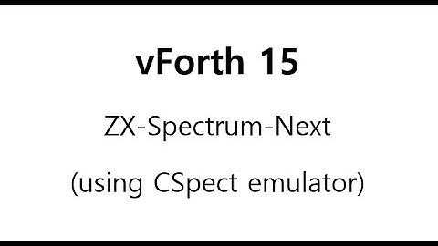 vForth on CSPECT
