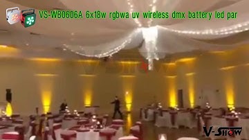 VS WB0606A Customer feedback 6x18w rgbwa uv wireless dmx battery led uplight