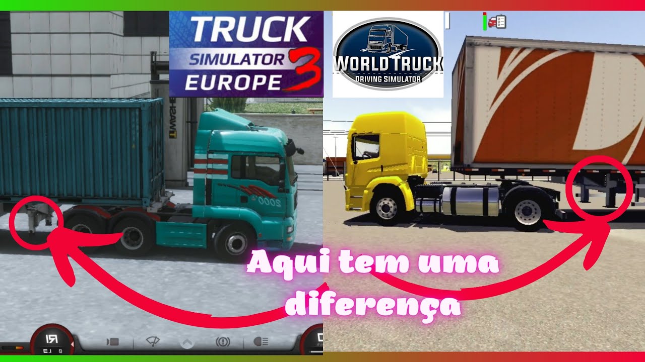 TRUCK SIMULATOR EUROPE 3 vs WORLD TRUCK DRIVING SIMULATOR