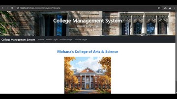 College Management system project using php
