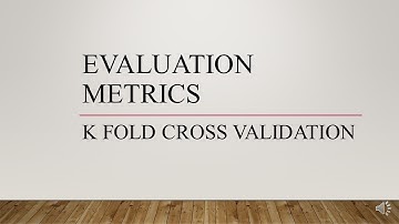 K fold cross validation
