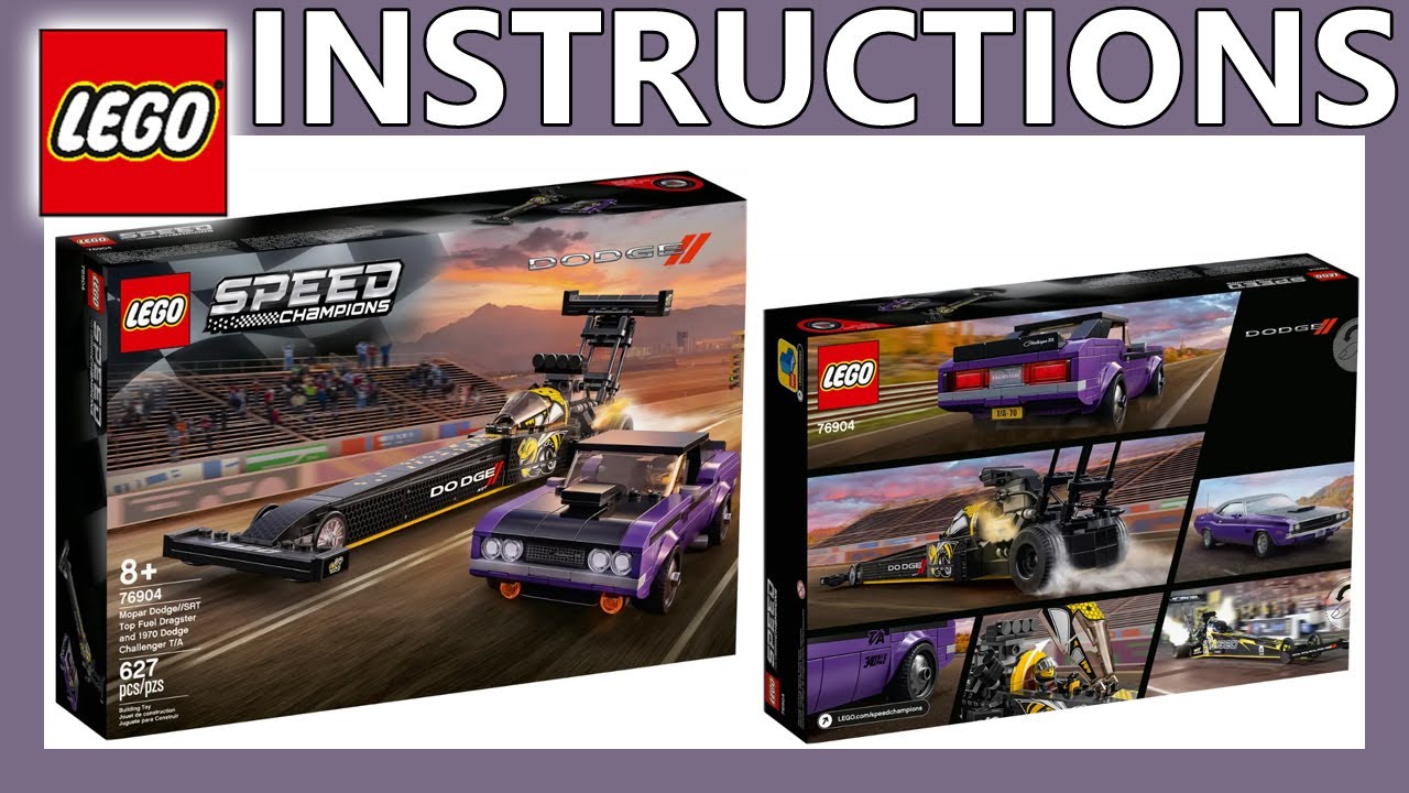 LEGO Instructions | Mopar Dodge - SRT Top Fuel Dragster and 1970