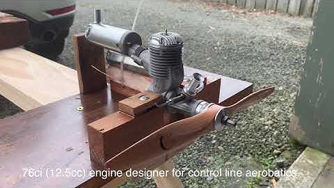 Stalker .76re control line stunt engine test run.