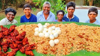 5 KG CHICKEN RICE, CHICKEN 65, BOILED EGGS 20 EATING | STREET FOOD EATING | VILLAGE BOYS EATING