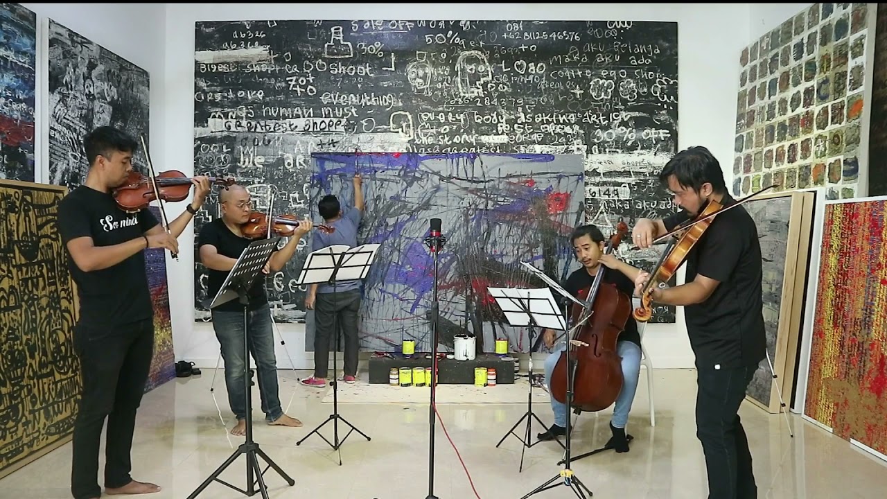 Ruang String Quartet in COLLABORATION with Dedy Sufriadi Part #2 #collaboration #painting #indonesia