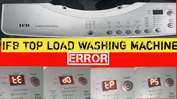 IFB TOP LOAD Washing machine error