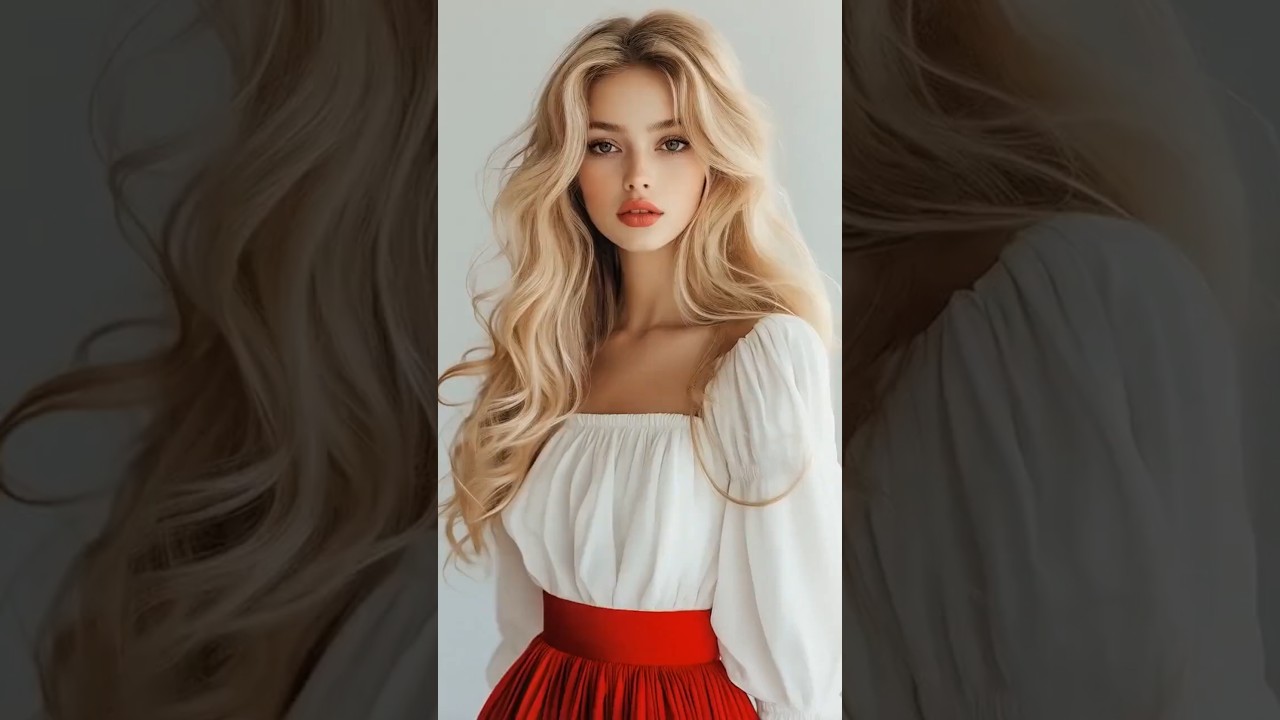 Elegant White and Red Dress Showcase 