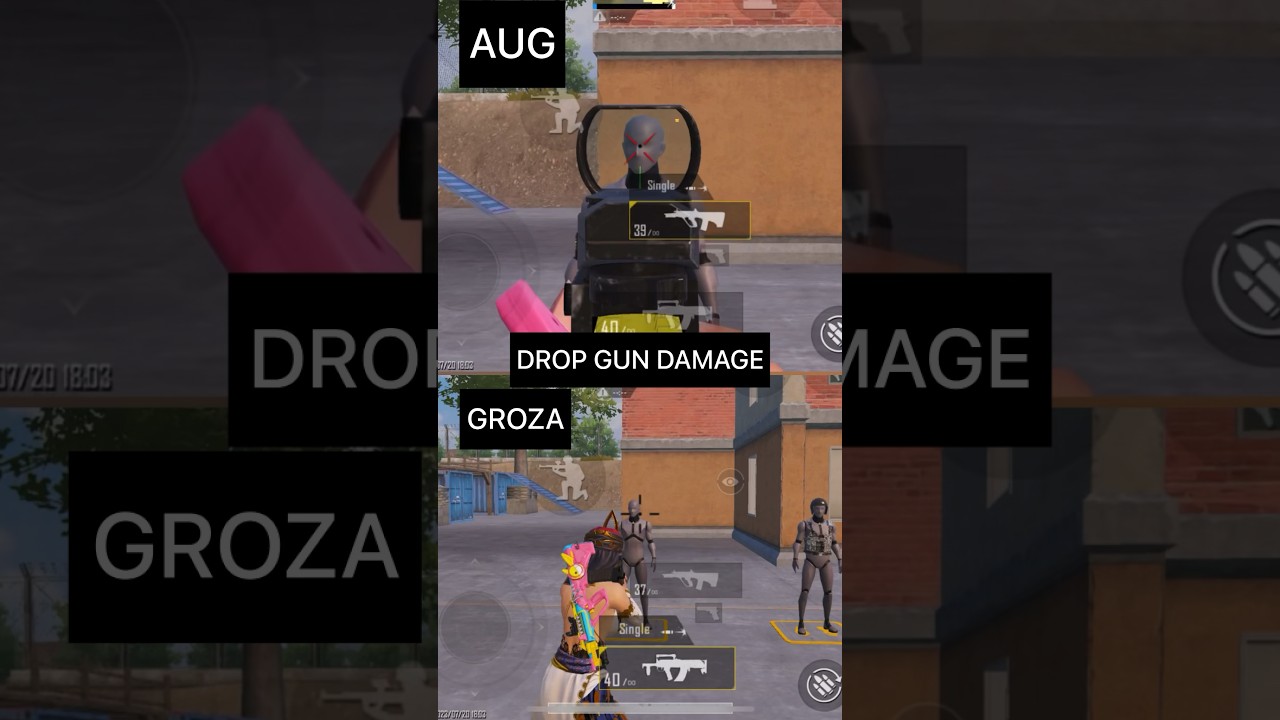 🔴 AUG vs GROZA 😱 Side by Side Comparison [ Beat DROP GUN 😳 ] Wait For End 🔴 