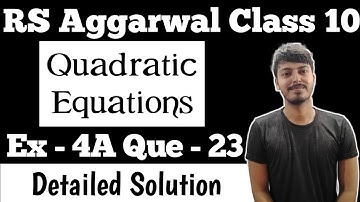 3root7x²+4x-root7=0 | RS Aggarwal Class 10 Ex 4A Q 23 | VMS Manpreet Singh @ScienceWithVMS