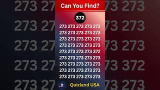 Only 1% Can Find 372! 🤯 | Odd Number Challenge #shorts Net Worth