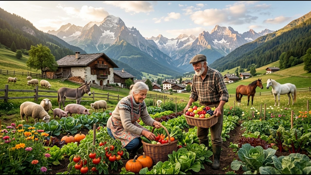 Peaceful Countryside Garden Life – From Strawberry Harvest to Simple Garden Care Routine 🍓🌼