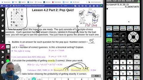 TI-84 How to - BinomPDF and BinomCDF