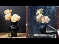 Peach Roses - Full Oil Painting Demonstration