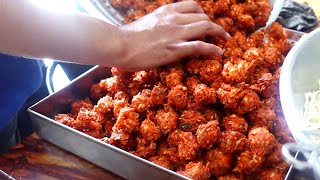 VEG MANCHURIAN MAKING | Fast Food Recipes | Veg Manchurian Recipe | Hyderabad | Street Food 2021 screenshot 5