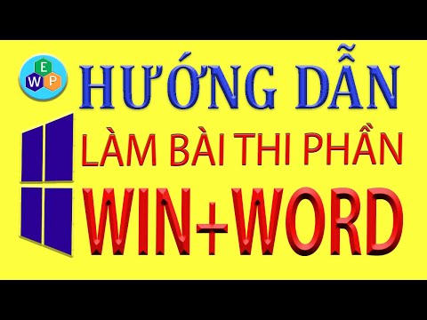 Hướng dẫn giải đề thi TIN HOC phần (Windows+Word).
