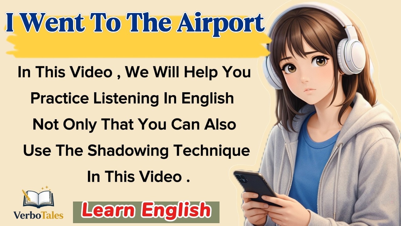 I Went to the Airport 🔥 Shadowing technique 🎧 Learn English through stories #learnenglish 