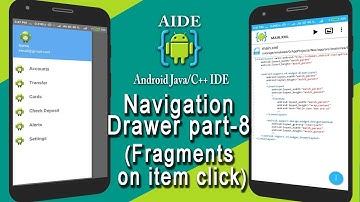 Android AIDE NavigationDrawer part-8 (With Fragments)