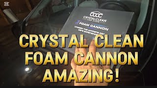 Amazing CRYSTAL CLEAN FOAM CANNON You must get this one! #asmr #mobiledetailing #detailing #diy 
