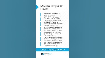#Shorts SYSPRO Integration playlist