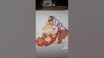 Drawing Donkey Kong in 4 different styles!!! #donkeykong #drawing #posca #mariomovie #fyp