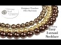 Easy 3 Strand Beaded Necklace