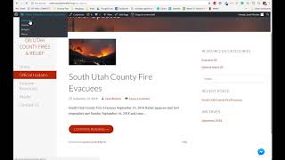 Adding Official Updates to Utah County Fire Relief Website