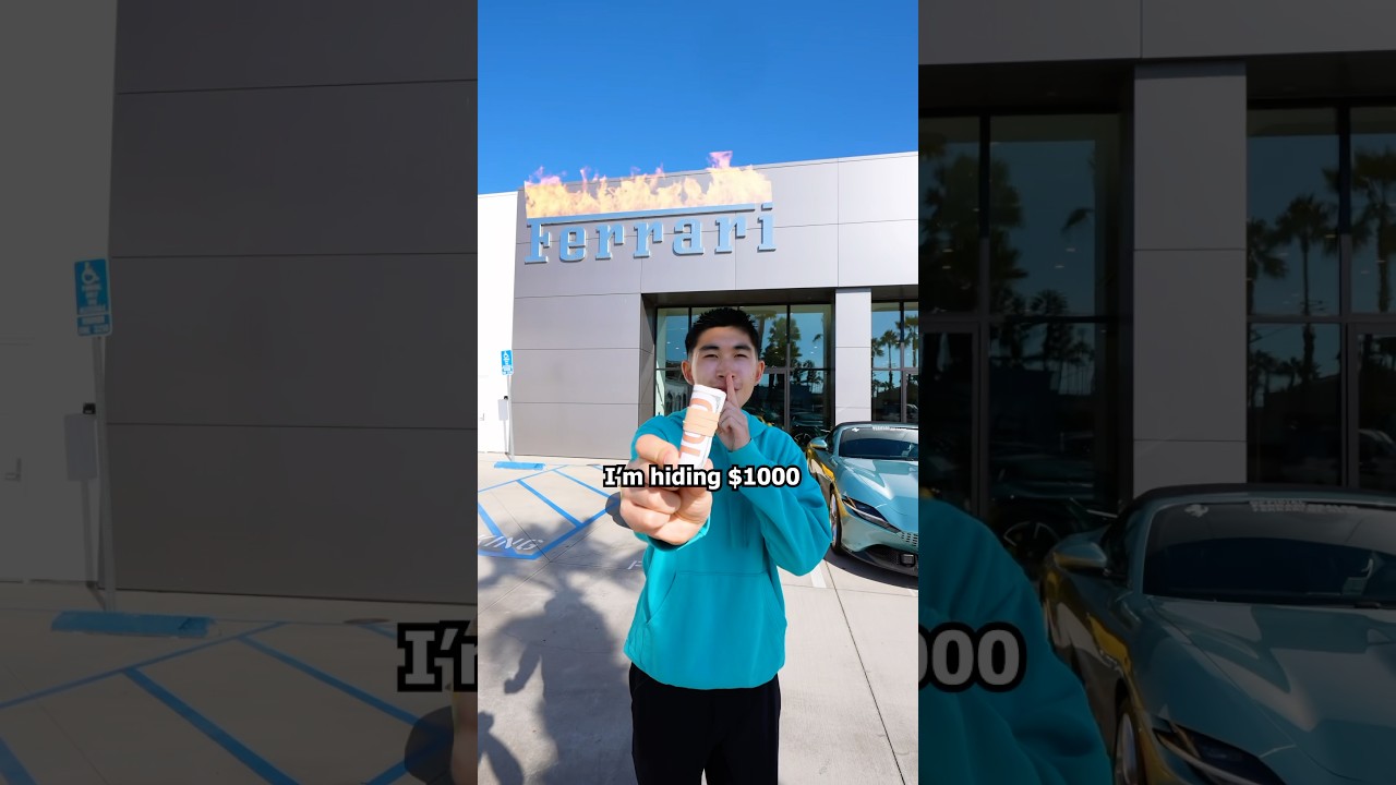 I Hid $1000 at Ferrari