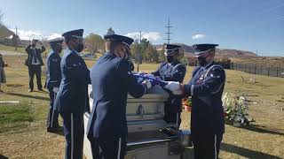 Joseph "Joe" Pimentel, Graveside Service US Air Force Honor Guard Ceremony.