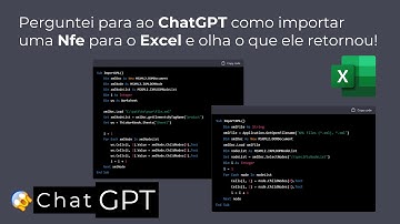 Como importar NFe para o Excel via VBA [CHatGPT ]