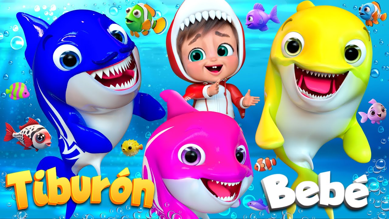 Bebé Tiburón y la Banda Marina | canciones infantiles y rimas infantiles  @SuperLucaEspanol