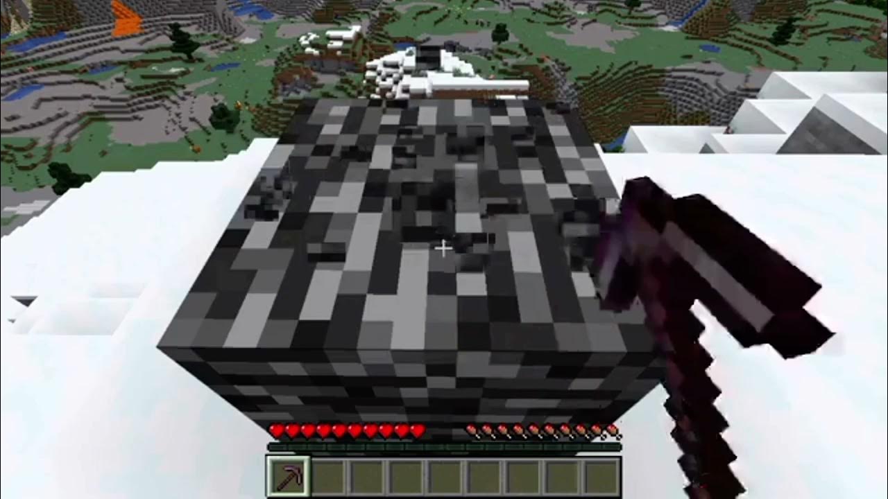 Can you break bedrock with a netherite pickaxe YouTube