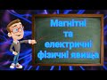 Магнітні та електричні фізичні явища. Природознавство п'ятий клас.