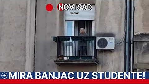 Emotivni Trenutak! Mira Banjac sa terase pozdravlja Hiljade Studenata u Novom Sadu! 1.02.2025.