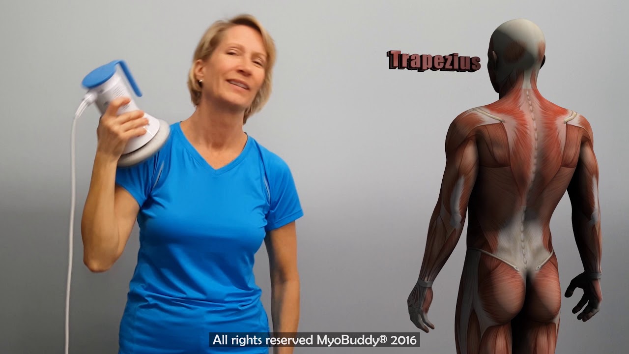 Treat Sore Trapezius Muscles with MyoBuddy Pro® Percussive Massager