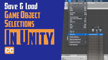 Save and Load GameObject Selections with Keyboard Shortcuts in Unity3D