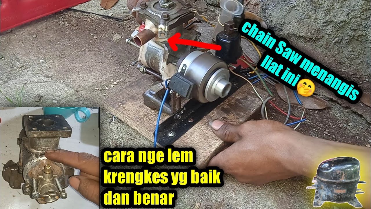 ❗perbaikan #miniengine2stroke dari kompresor kulkas untuk yg terakhir kali nya