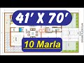 10 Marla House Plan ll 41' x 70' Home Map Design ll 10 Marla Ghar ka Naksha @ArsalanDesign