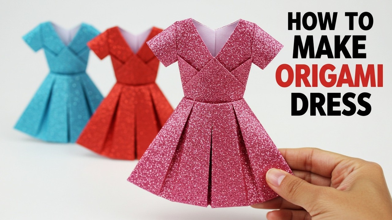How to Make an Easy Origami Dress – Step-by-Step Paper Dress Tutorial ️ ...