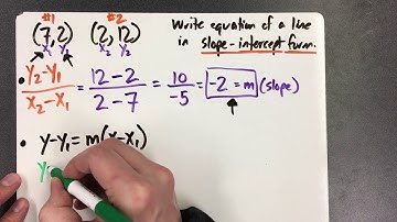 Point Slope Form when Given Two Points