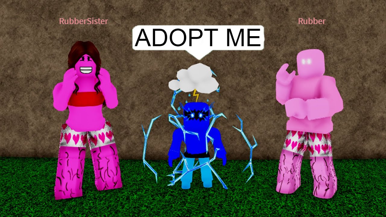 Adopted by a RUBBER FAMILY in Blox Fruits...