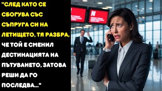 картинка: След като се сбогува със съпруга си на ЛЕТИЩЕТО, тя разбра, че той е сменил ДЕСТИНАЦИЯТА...