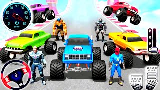 Flying Superhero Mega Ramp Monster Truck Stunts – Extreme 3D Truck Racing Simulator Gameplay screenshot 2